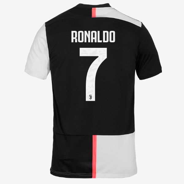 Camiseta Juventus NO.7 Ronaldo 1ª Kit 2019 2020 Blanco Negro